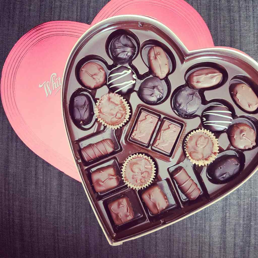 heart shaped box of chocolates