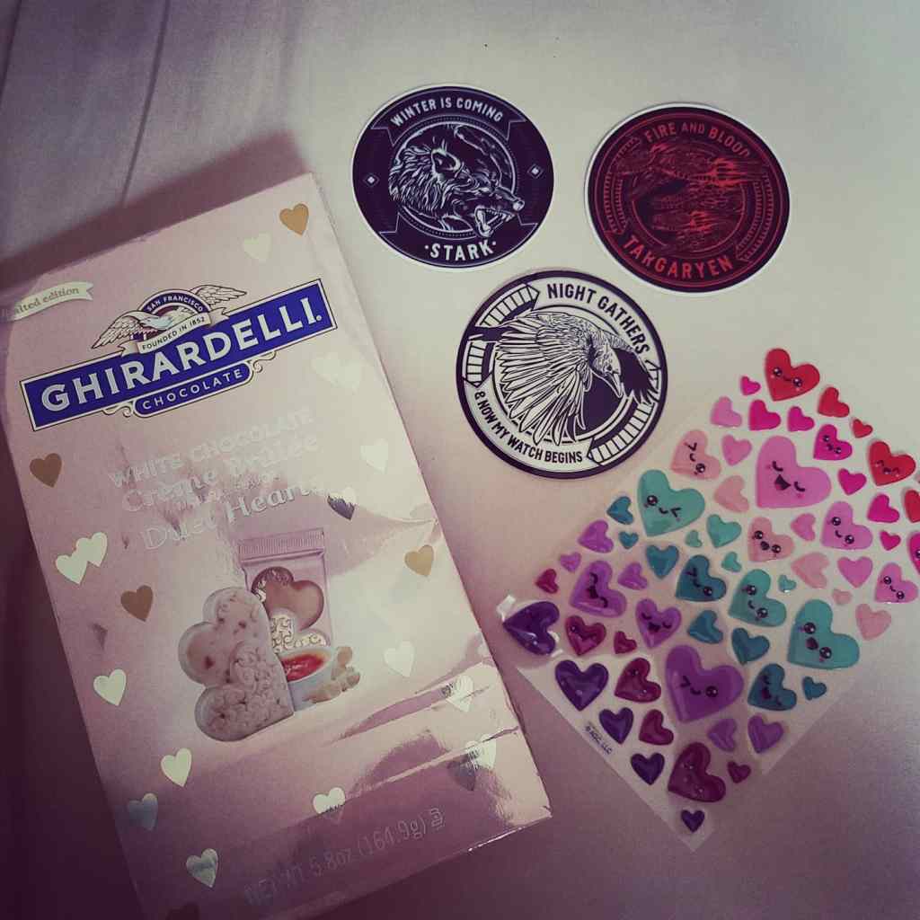 chocolate and stickers