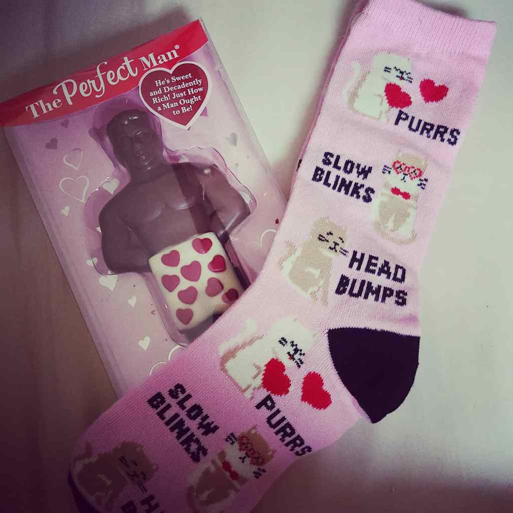 chocolate man and socks